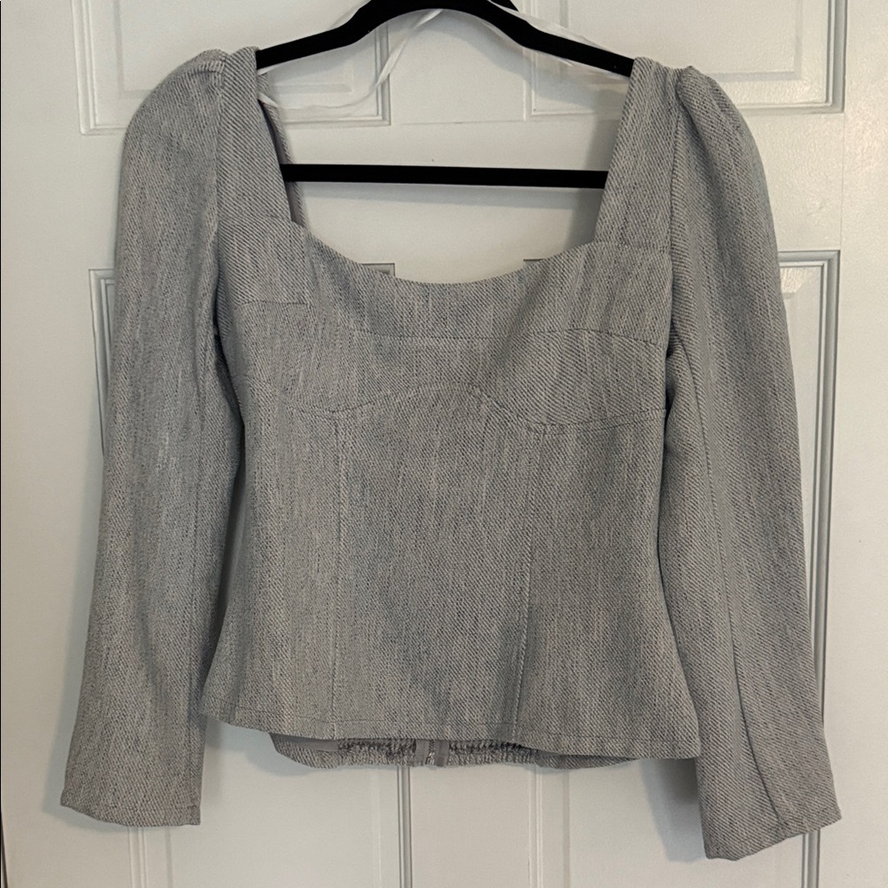 Chic Gray Women's Blouse